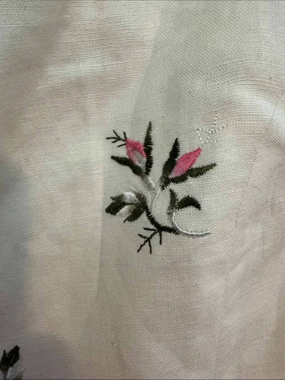 Vintage Newport News Two-Piece Dress with Pink Floral Embroidery - Picture 3 of 9